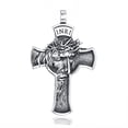 thumbnail image 3 of Osdhezcn Stainless Steel Jesus Face Christ Crucifix Large for Cross Religious Pendant Necklace Antique Finish for Mens Christian, 3 of 9