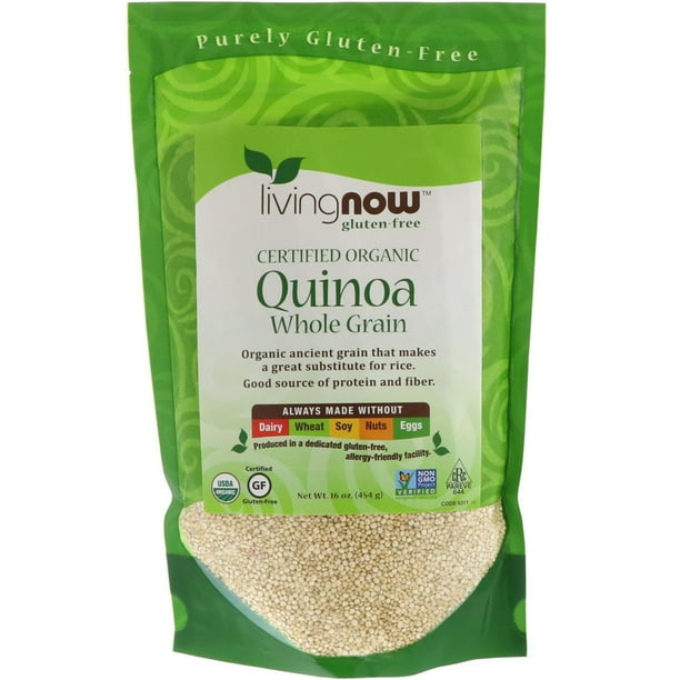 NOW Foods Living Now Organic Quinoa Whole Grain 16 oz
