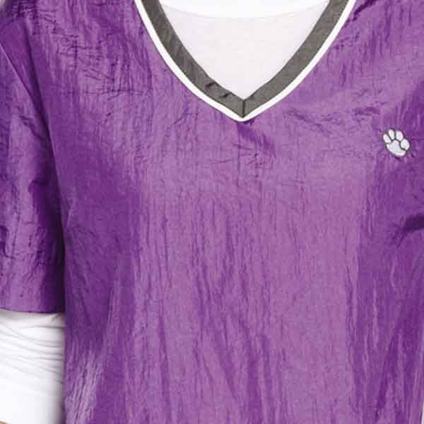 V Neck Grooming Smocks and Contrast Trim Tops Water Repellant Stylist