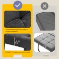 thumbnail image 3 of FHFO Convertible Sofa Bed,4 in 1 Multi Function Ottoman Bed,Assembly-Free Chair Bed Sleeper with Adjustable Backrest and Pillow(Gray, Medium-28 Width), 3 of 8