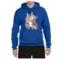 thumbnail image 2 of Wild Bobby, Awesome Dabbing Dab Rainbow Unicorn Fantasy, Streetwear, Unisex Graphic Hoodie Sweatshirt, Royal, Small, 2 of 3