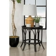 thumbnail image 2 of Antonio Round Rattan Tray Top Accent Table Black, 2 of 8