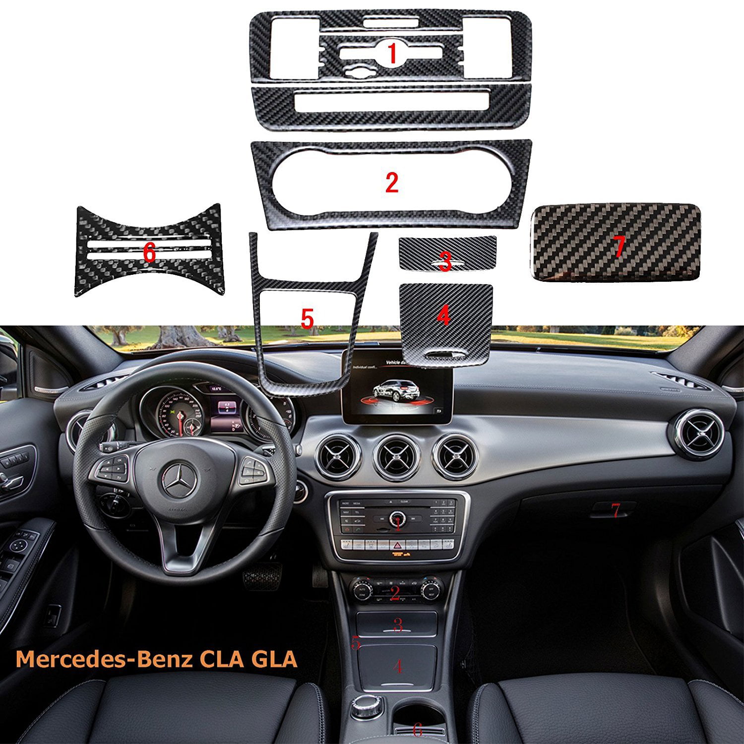 ABS Chrome Door Handle Trim For Mercedes Benz GLA200 GLA250 CLA180 CLA200 CLA250 