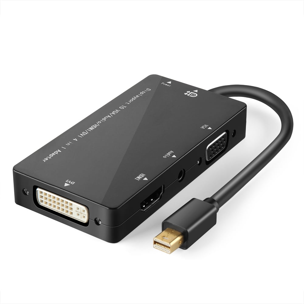 Mini DisplayPort to HDMI DVI VGA 3.5mm Audio Adapter (Thunderbolt 2