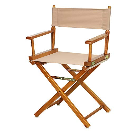 Casual Home Directors Chair ,Honey Oak Frame/Tan Canvas,18" - Classic Height