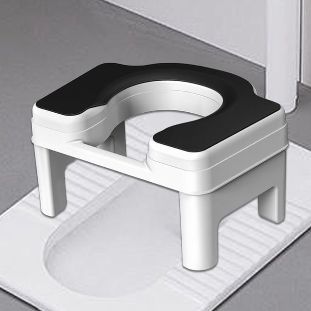 Taburete de baño para inodoro, taburete de baño para sentarse en cuclillas, cómodo, antideslizante, fácil de limpiar, taburete para niños que van al b 185 cm negro