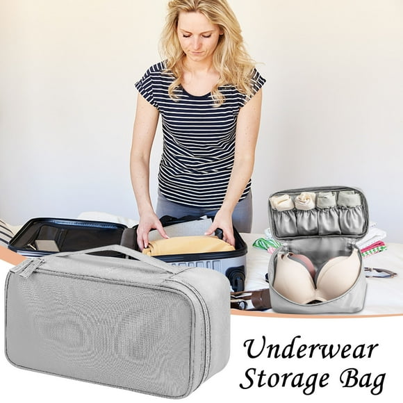 Usmixi Large-capacity Underwear Storage Bag, Travel Portable Portable Bra Organizer, Business Trip Underwear and Socks Storage Bag