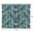 thumbnail image 5 of Blue Gold Marble Pattern Shower Curtain 84"x72" ,Bathroom Decorative Shower Curtains Set with 12 Hooks,Modern Waterproof Washable Shower Curtain, 5 of 6
