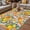 White, variant on Orange Lemons Outdoor Rug for Patio/Deck/Porch, Non-Slip Large Area Rug 6 x 9 Ft, Summer Botanical Pastoral Elegant Indoor Outdoor Rugs Washable Area Rugs, Reversible Camping Rug Carpet Runner