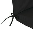 thumbnail image 6 of Jordan Manufacturing 44" x 22" Canvas Black Solid Rectangular Outdoor Chair Cushion with Ties, 6 of 9