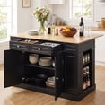 thumbnail image 2 of Gymax Kitchen Island Table w/ Storage Cabinet and Drop Leaf, 2 of 10