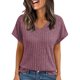 thumbnail image 1 of mfyjkho Tops Bohemios Para Mujer, Blusa Informal De Manga Corta Con Cuello En V Para Mujer, De Moda, De Verano Tops Para Salir Para Mujer M, 1 of 5