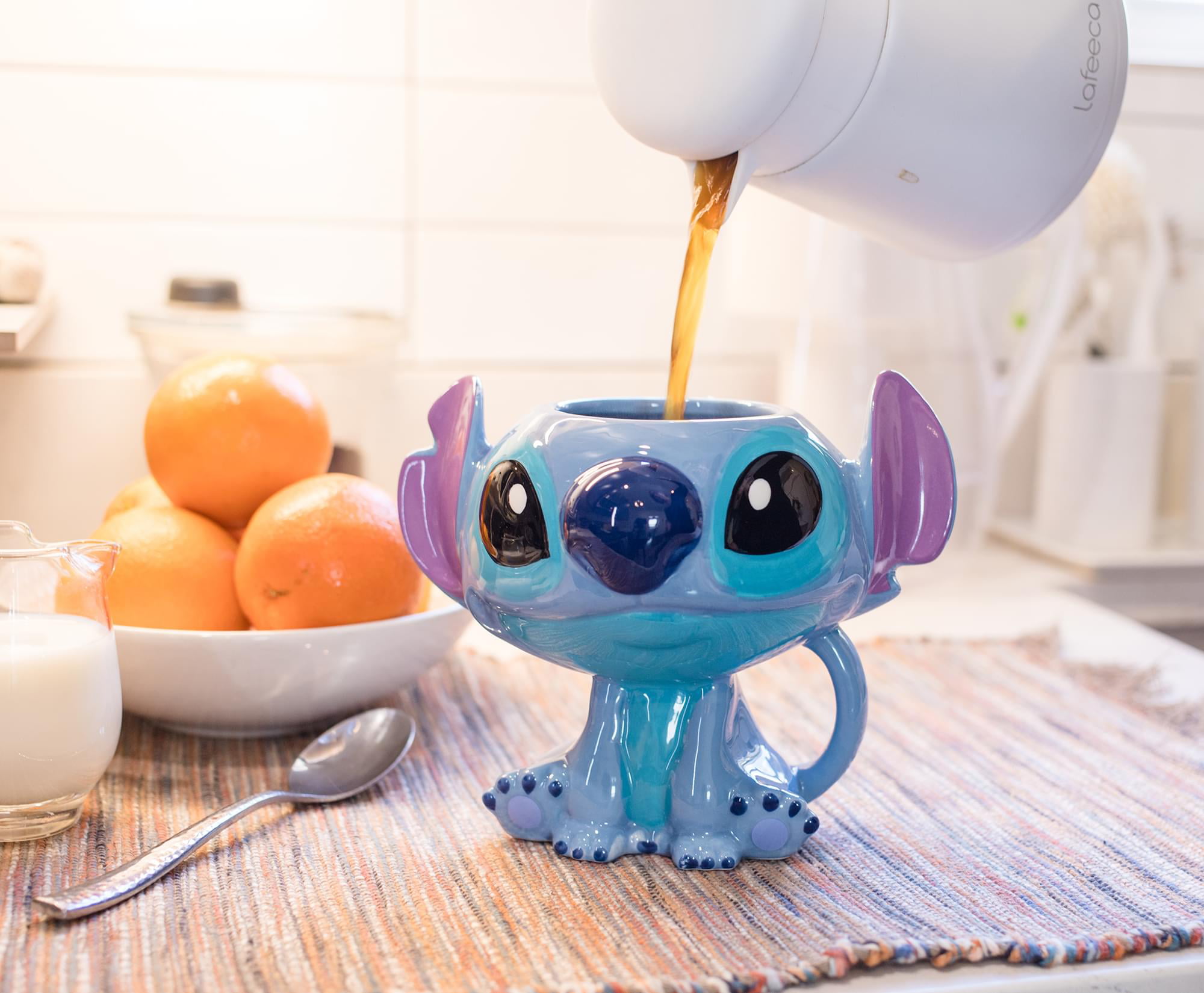Disney Parks Lilo & Stitch 20 oz Coffee Tea Mug Cup 3D Mornings Bad Coffee  Good