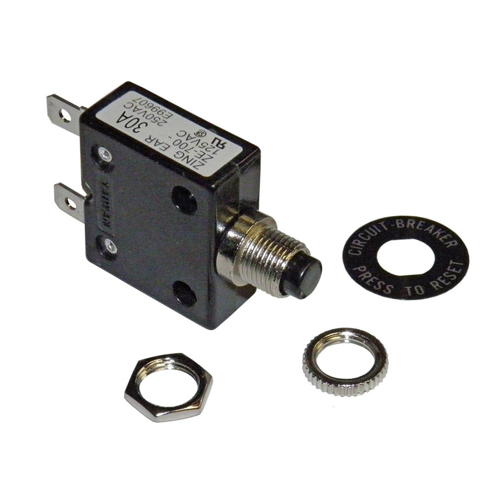 Philmore 30 Amp Push Button Circuit Breaker 50V DC or 250V AC Walmart