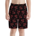 thumbnail image 2 of Cauagu Red Snake Print Swim Trunks for Men,Youth Boys Swim Shorts Compression Liner Beach Shorts Boys' Swimming Shorts 7-20 Years Bathing Suit-Small, 2 of 7