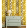 thumbnail image 2 of S4Sassy Self-Stick Decorative Boho Wallpaper, Circular Stripes Wall Paper, Plain Vinyl Waterproof Contact Paper, Yellow, 25"X240" Removable Renter Friendly Wall Covering For Bedroom, Dining Room, 2 of 9