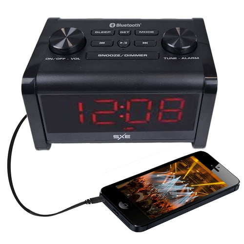 sxe bluetooth speaker alarm clock