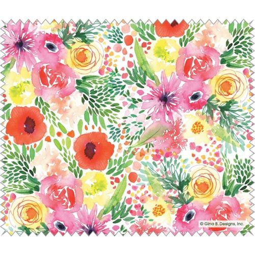 Gina B. Designs Ultrafine Microfiber Cloth - Red & Pink Garden ...