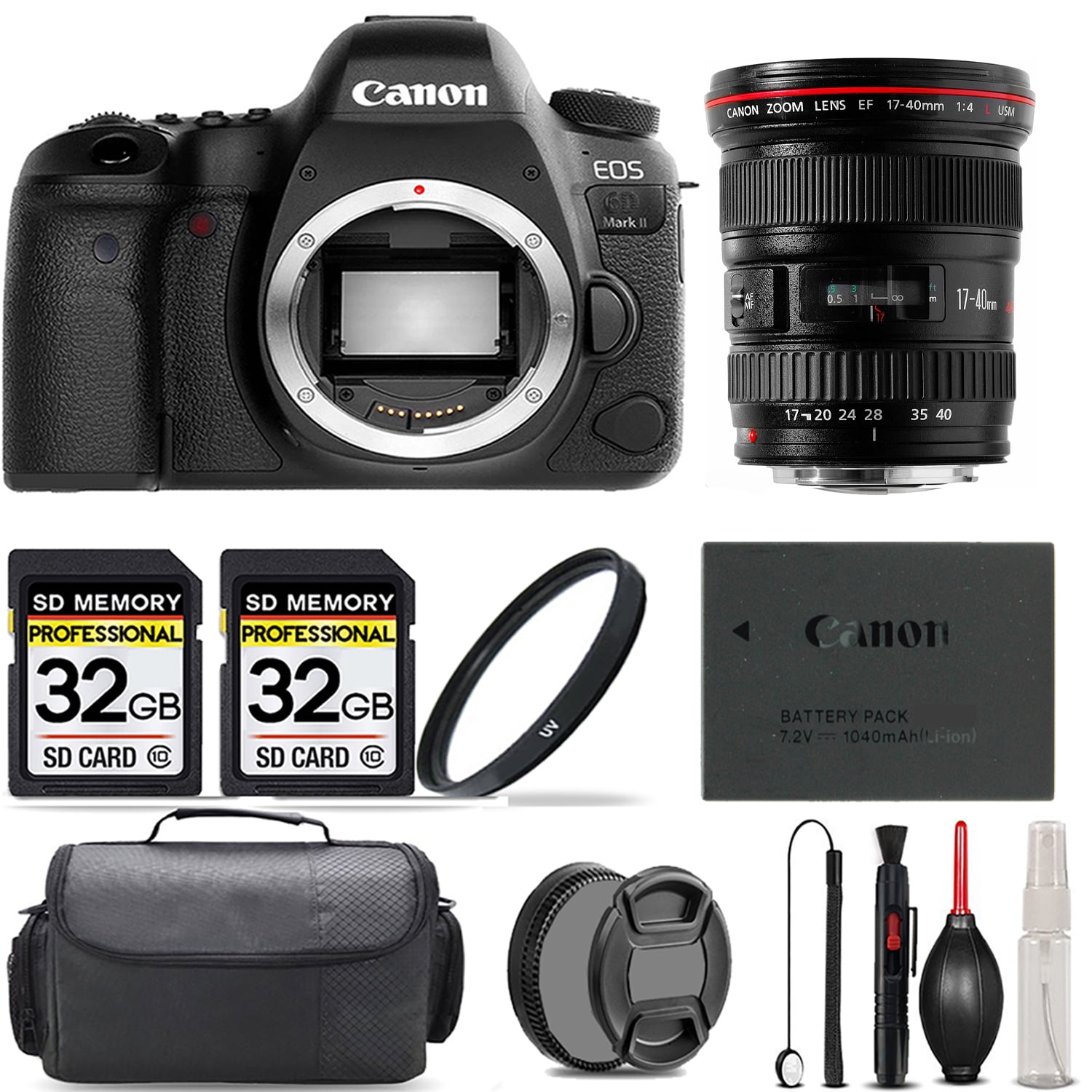 Canon EOS 6D Mark II DSLR Camera + 17-40mm f/4L USM Lens + Canon EOS 6D Mark II DSLR Camera + 17-40mm f/4L USM Lens +