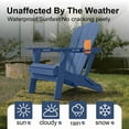 thumbnail image 6 of AreShark Adirondack Chair Set of 4,HDPE All-Weather Patio Chairs Outdoor with Cup Holder, Lawn Chair with Weather Resistant for Outside Deck Lawn Garden, Weight Capacity Up to 380 Lbs –Navy, 6 of 8