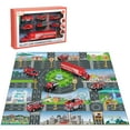 thumbnail image 1 of TEMI Diecast Toy Car 3 Engineering Tractor Police& Racing Fire Trucks Games Cars, 1 of 4
