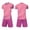 Pink, variant on ITSAME Girls Football Training Outfits Breathable V-Neck Top and Shorts Set Kids Soccer Uniform 2-Piece Red Size 6