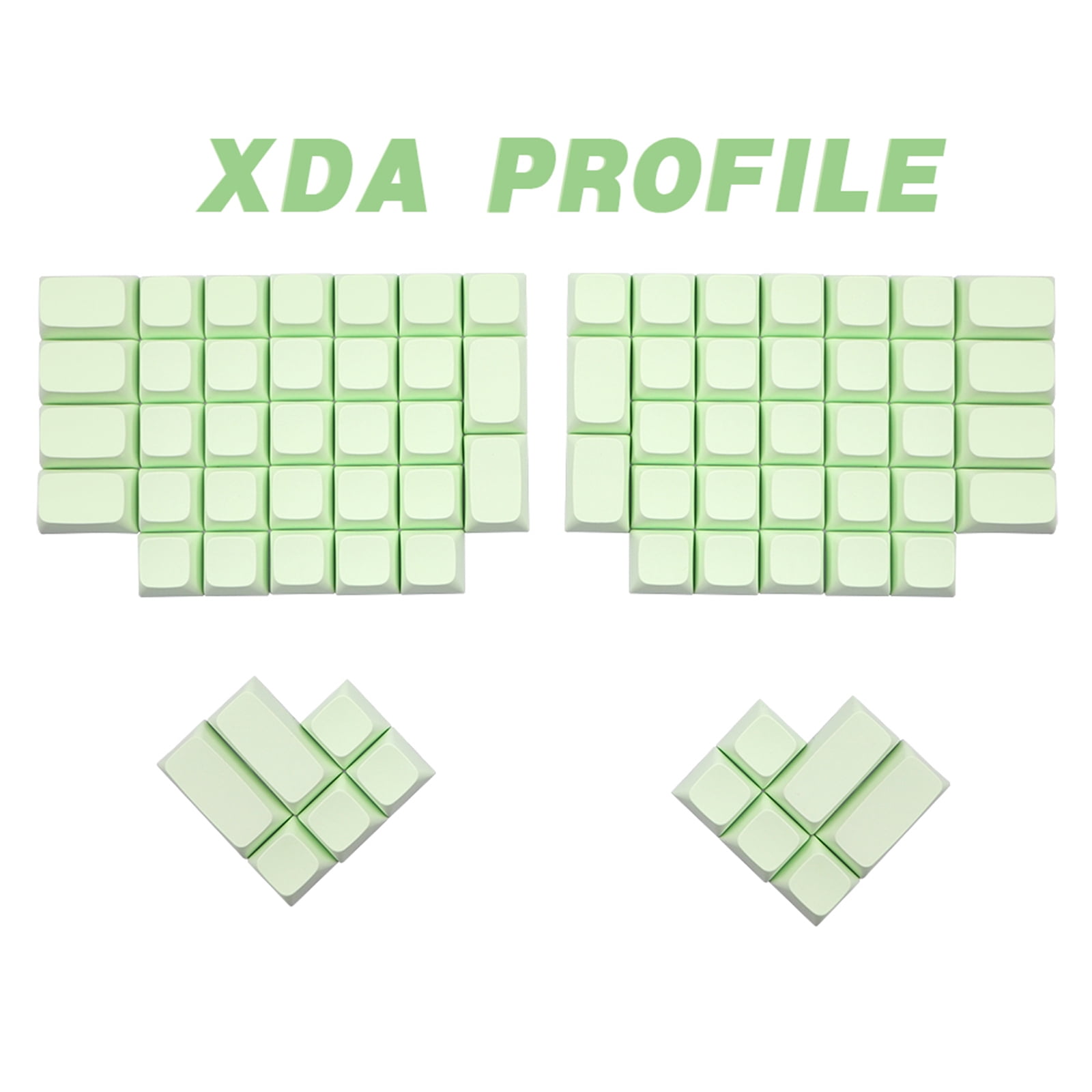 76PCS PBT Blank Keycaps Ergodox Mechanical Gaming Keyboard XDA Profile for Key C