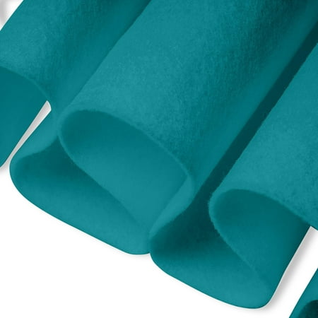 FabricLA Felt Fabric | 72 Inch Wide & 1.6mm Thick Turquoise Fabric | Non-Stiff Soft Fabric Material Felt Fabric by The Yard Soft Felt Roll for Crafts Sewing and Padding | 1 Yards Fabric Turquoise