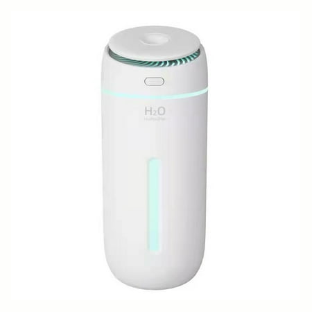 

USB Humidifier with Colorful Light Large Capacity 400ML Quiet Cool Mist Humidifier for Car and Office Plants Easy To Clean