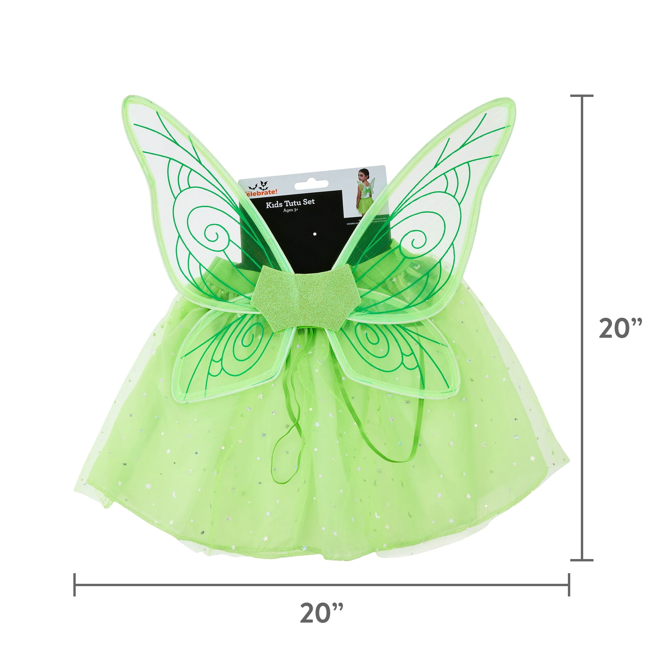 Tutu Costume Accessory Set for Children, Green, 2 Pieces, Halloween by Way To Celebrate