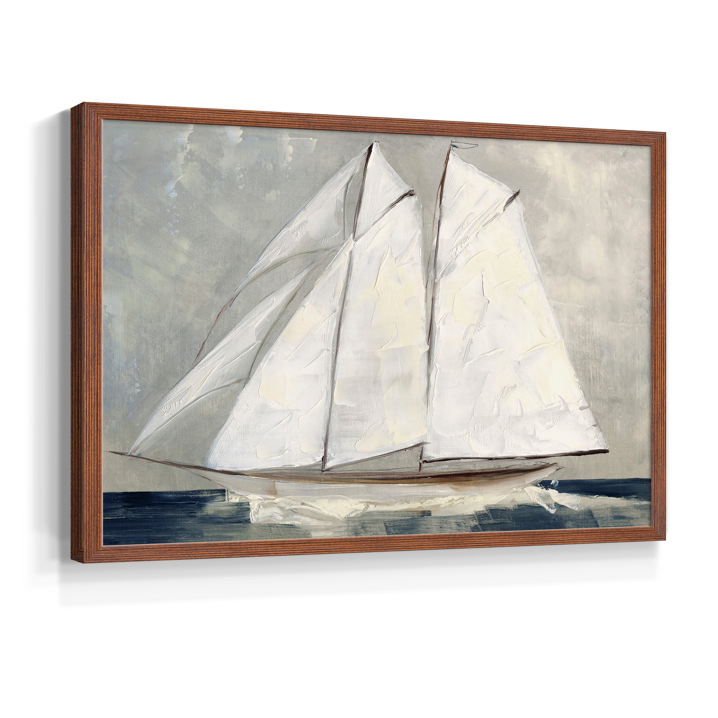 Setting Sail by Sally Swatland - Restickable Framed Giclée Print