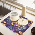 thumbnail image 6 of Ryvnso Mardi Gras Pattern Dish Drying Mat for Kitchen Countertop 16x18 Small Dish Pad Drainer Rack Dish Sink Mats, 6 of 7