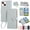 Blue, variant on For iPhone 15 6.1" Wallet Case Magnetic Flip Cover Multi-Card Slots Zipper Pocket With Circular Buckle Detachable Shoulder Strap And Wrist Strap,Red,For iPhone 15
