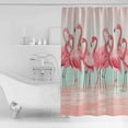 thumbnail image 2 of Shower Curtain, Flamingo Bird on Gradient Background Waterproof Shower Curtain Set with Hooks for Bathroom Showers,Stalls and Bathtubs,72x84In Tropical Pink Animals, 2 of 9