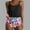 Black, variant on Tankini Swimsuits for Women Loose Fit Floral Printed Modest Two Piece Bathing Suits