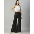 thumbnail image 4 of Moomaya Womens Solid Palazzo Pants, High Waist Ankle Length Wide Leg Trousers, 4 of 9