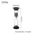 thumbnail image 2 of Uxcell 3 Minute Sand Timer, 10pack Small Sandy Clock, Count Down Sand Glass Black, 2 of 5