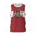 thumbnail image 2 of Latvia Flag Men Basketball Sports Jersey Running Fitness Multifunction Sleeveless tshirt Exclusive Custom Name Nunber, 2 of 10