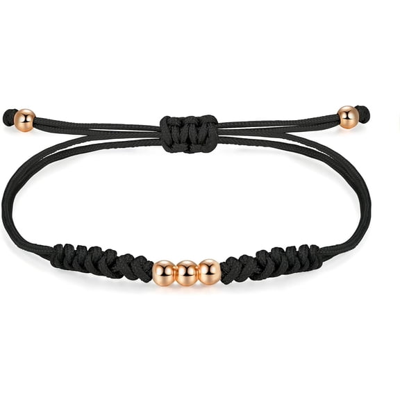 Braided Rope Bracelet for Women, Handmade Bracelet With Beads And Knots, Birthday Friendship Lucky Jewelry Gifts for Women