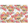 thumbnail image 1 of EREHome Aquarelle Roses Crâne Set de Support de Plaque de Set de 6, Tapis de Table Protecteur 12x18 Pouces, 1 of 5