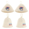 thumbnail image 1 of 4 piezas de sombreros de sauna rusos para mujer, protección contra el calor para baño de spa y ducha. Estilo A, 1 of 9