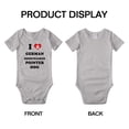 thumbnail image 3 of I Heart German Shorthaired Pointer Dog Funny Baby Rompers Baby Clothes (Gray, 18-24 Months), 3 of 5