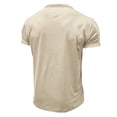 thumbnail image 4 of Sngxgn Men's Crew Neck T-Shirt Classic Tee(Beige,XXL), 4 of 5