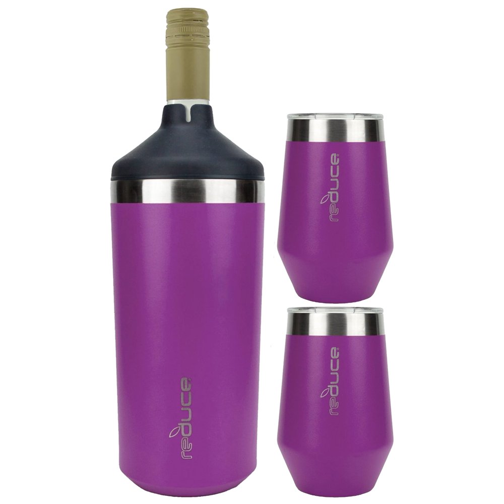reduce Stainless Steel Wine Cooler Set Includes (1) 750mL Wine Cooler