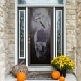thumbnail image 4 of Northlight Spooky Graveyard with Skull and Bats Halloween Door Decoration - 70.75", 4 of 6