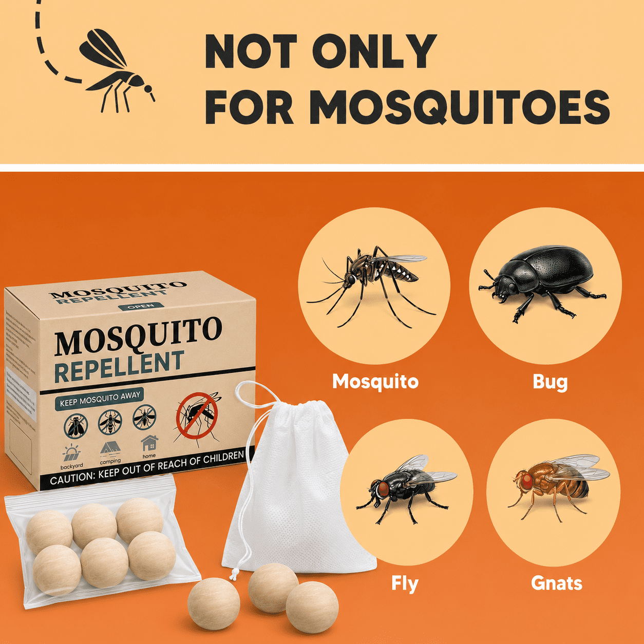 Peppermint Oil Mosquito Repellent - 36Pack Mosquito Repellent Balls for House Garage to Get Rid of Outdoor Indoor for Out Safe for Humans & Pets, kids tick repellent .
