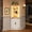 Antique White, variant on Farmhouse Corner Cabinet with LED Light, 67" Tall Bathroom Cabinet with 2 Doors and 3 Tier Shelves, Free Standing Corner Storage Cabinet for Living Room, Bedroom or Kitchen, Rustic Brown