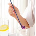 thumbnail image 2 of Rainbow Ice Tea Spoon with Straw Handle, Stainless Steel Titanium Rainbow Plating,4 Pieces, 2 of 5