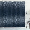 thumbnail image 1 of Ambesonne Maritime Shower Curtain, Horizontal Nautical Items, 69"Wx75"L, Dark Night Blue White, 1 of 3