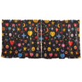 thumbnail image 7 of Yayeee Kitchen Curtains Tier Set of 2 Light Filtering 57"x24" Over Sink Window Panels, Moon Pattern, 7 of 7